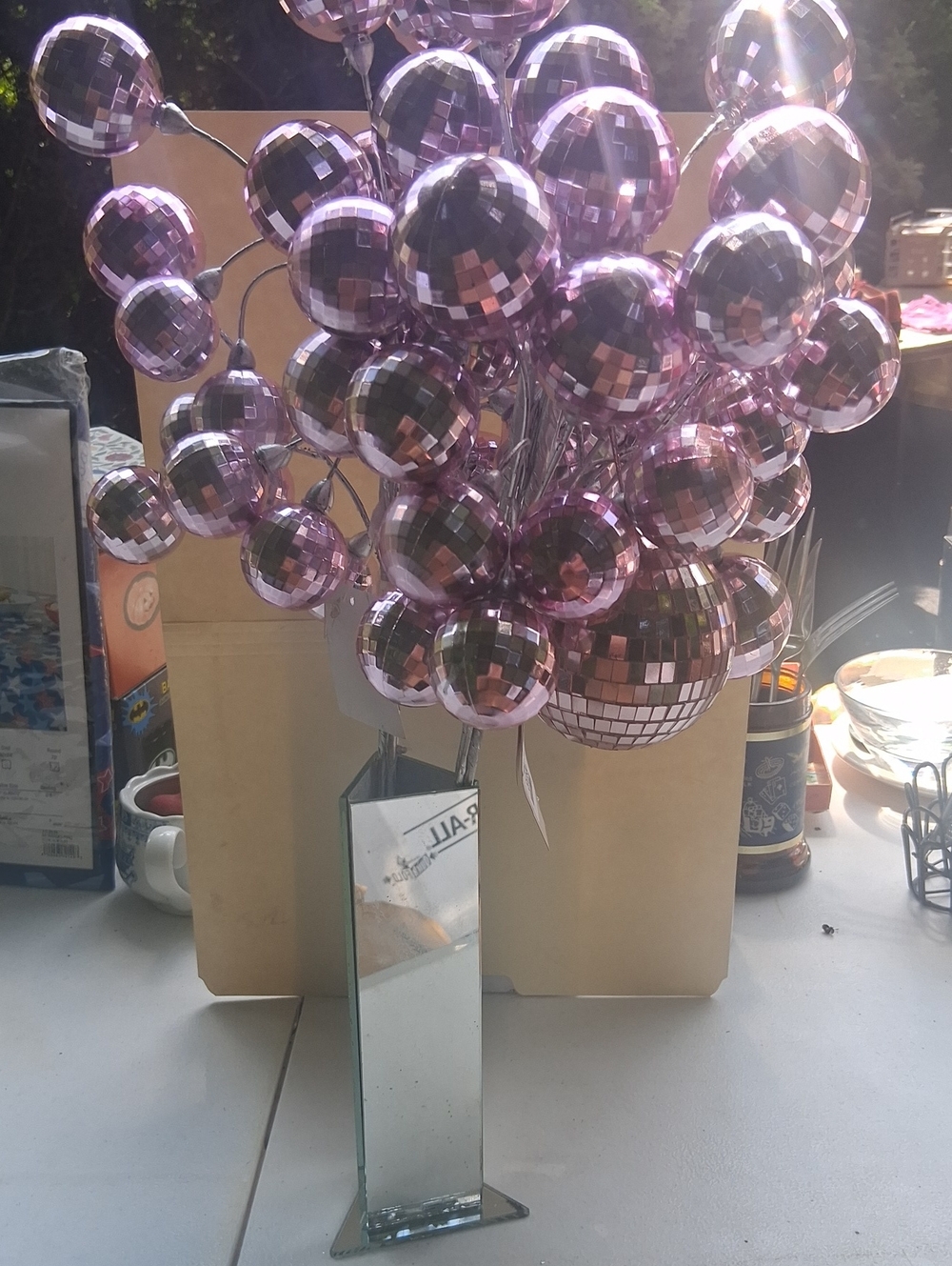 Pink Disco Ball  Bouquet (2) - Stand Not Inclided